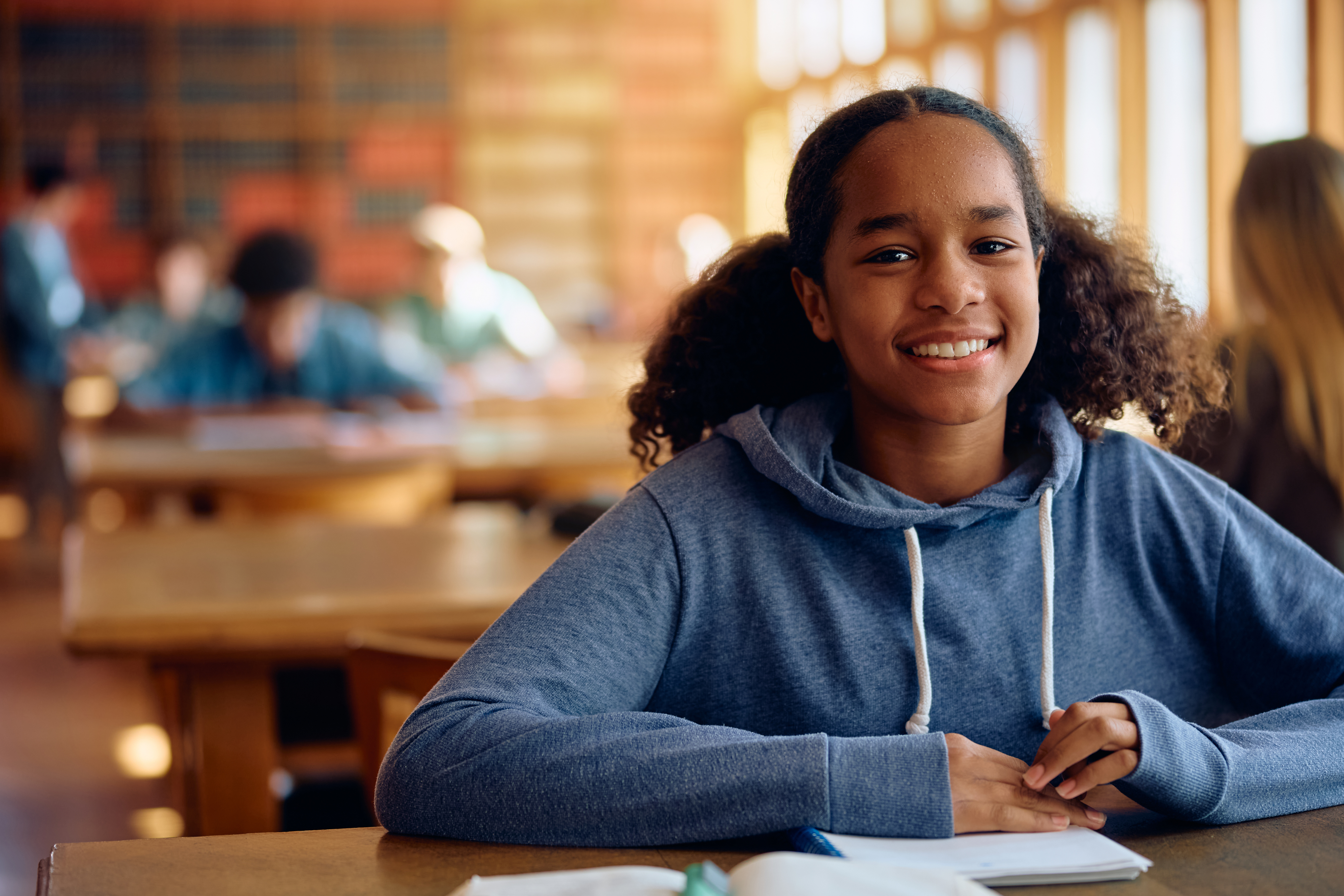 Student sitting at desk