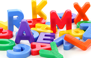 plastic letters